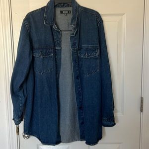 Gently used MISGUIDED brand oversized denim shirt